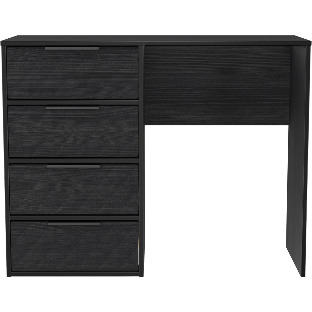 Crowndale Harlequin 4 Drawer Black Ash Vanity Dressing Table Ready Assembled Image 3