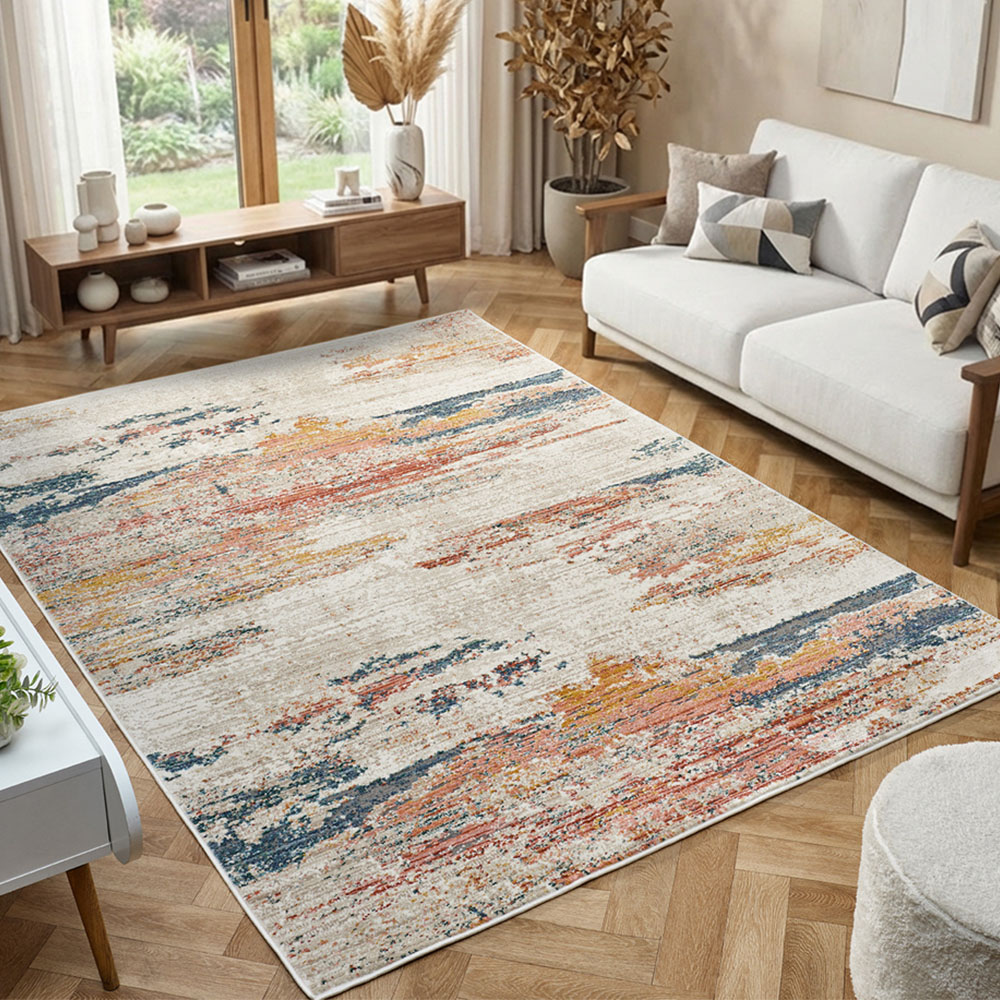 Portland Urco Sigma Delta Cream Non Slip Rug 200 x 290cm Image 1