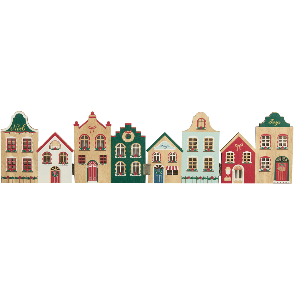 Wooden Foldable Christmas House Scene Image 5