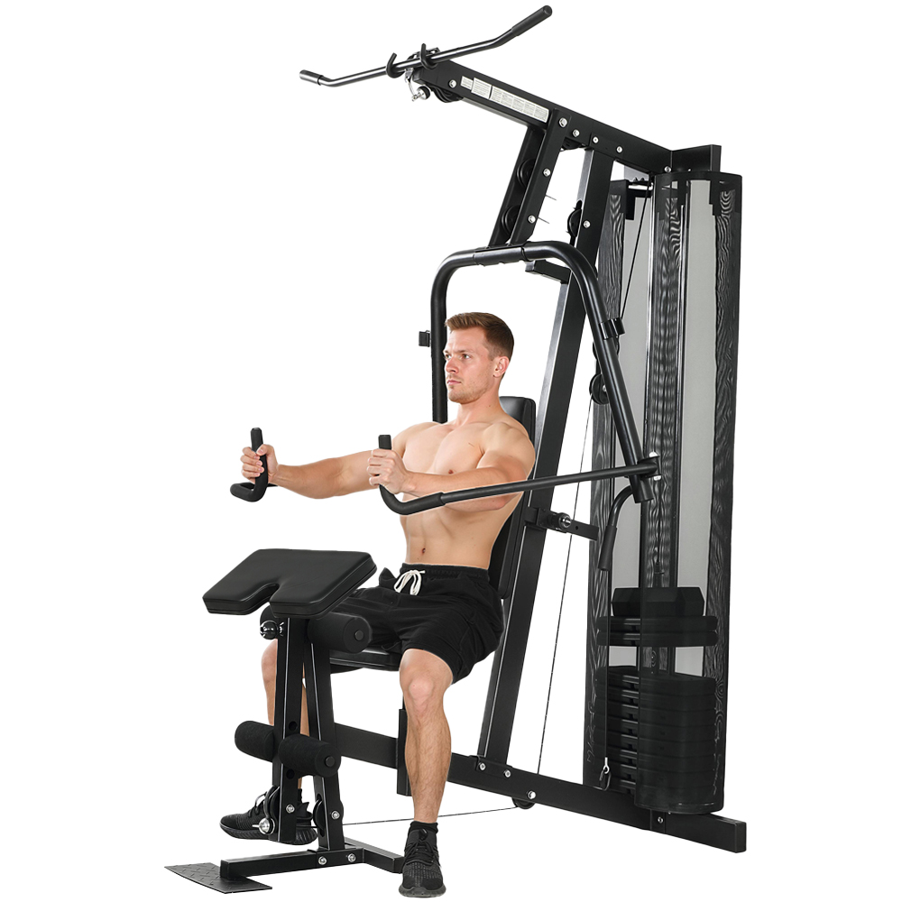 SPORTNOW Multi Function Adjustable Weight Training Home Gym Workout Station Image 1