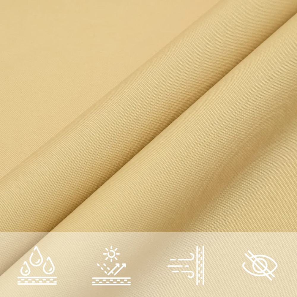 vidaXL Yellow Triangular Sun Shade Sail 4 x 4 x 580m Image 7