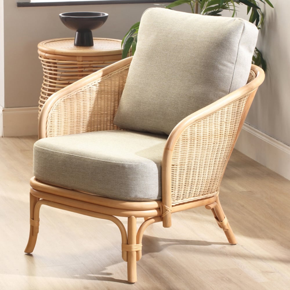 Desser Furniture Royal Roma Sage Natural Rattan Chair Image 1