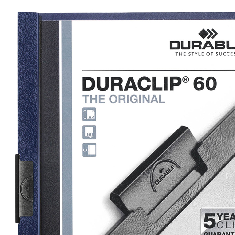 Durable DURACLIP A4 Midnight Blue 60 Sheet Document Clip File Folder 25 Pack Image 2