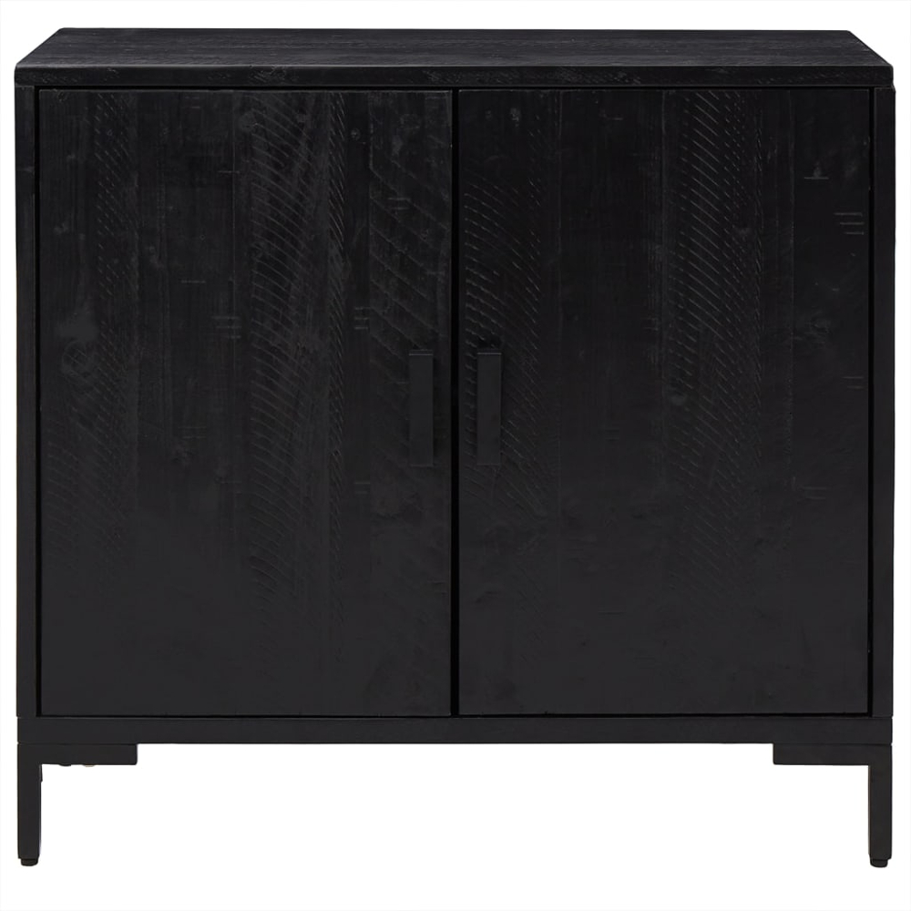 vidaXL 2 Door Black Wooden Sideboard Image 3