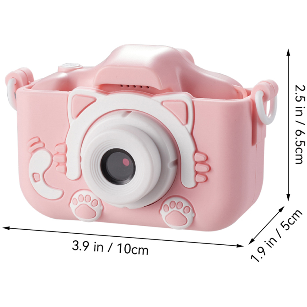 H&O Direct Kids Pink Cat Digital Camera with HD Dual Lens and 32GB Card Image 6