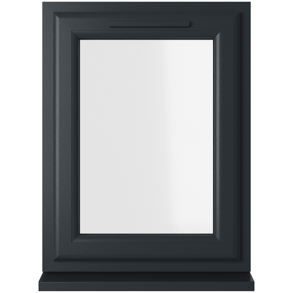 Crystal uPVC Triple Glazed Window Left Hand Side Hung Grey White Clear Glass 610x965mm Image 1