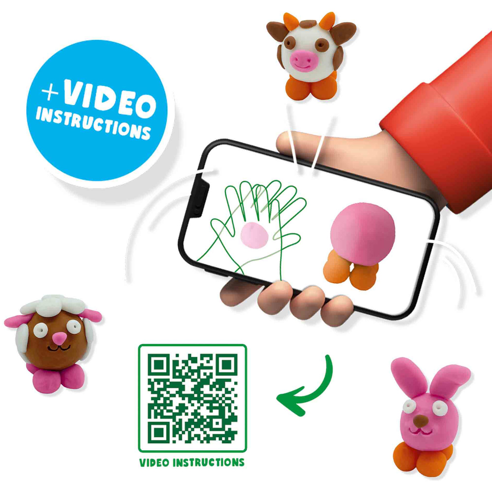SES Creative FunDo Farm Animals Dough 4 Pack Image 3
