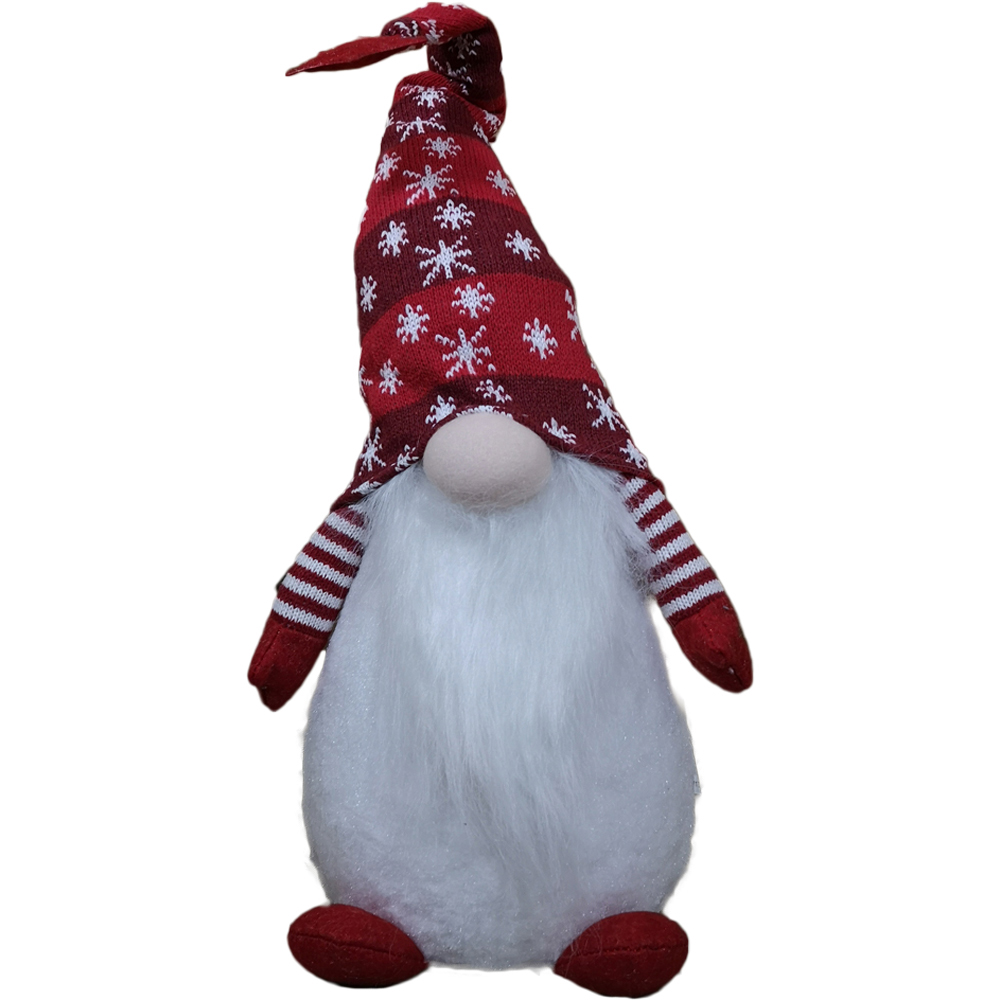 Samuel Alexander Red Snowflake Sitting LED Gonk Christmas Decoration 66cm Image 1