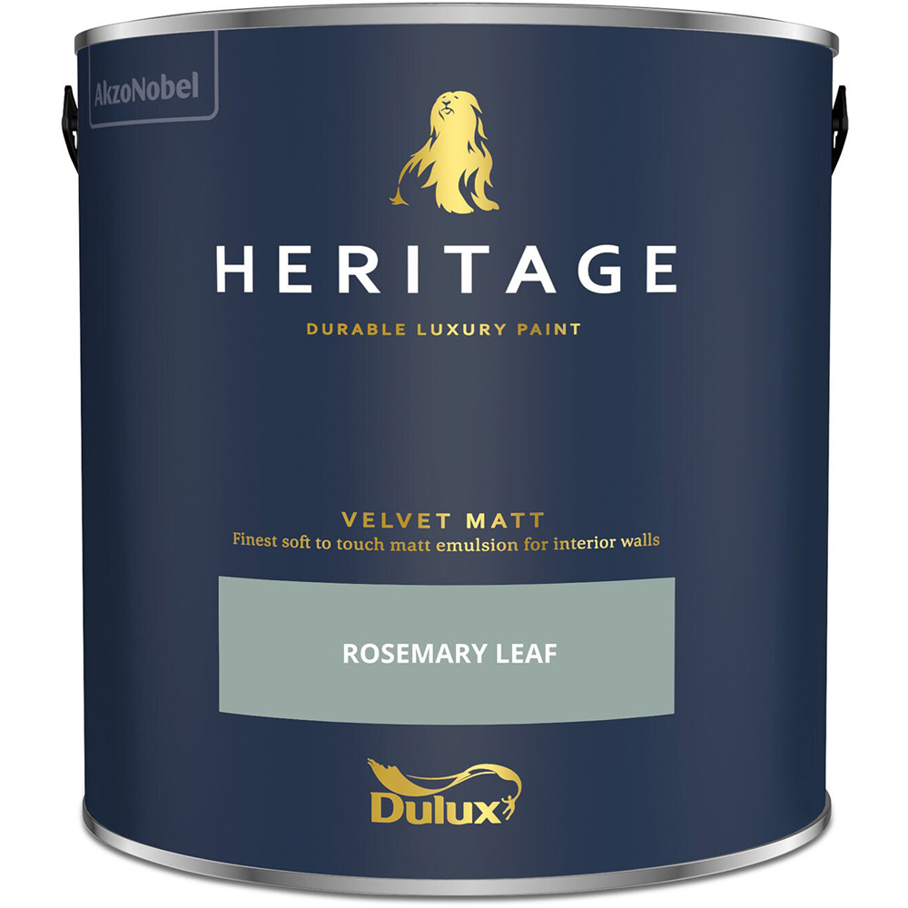 Dulux Heritage Walls and Ceilings Rosemary Leaf Velvet Matt Emulsion Paint 2.5L Image 2
