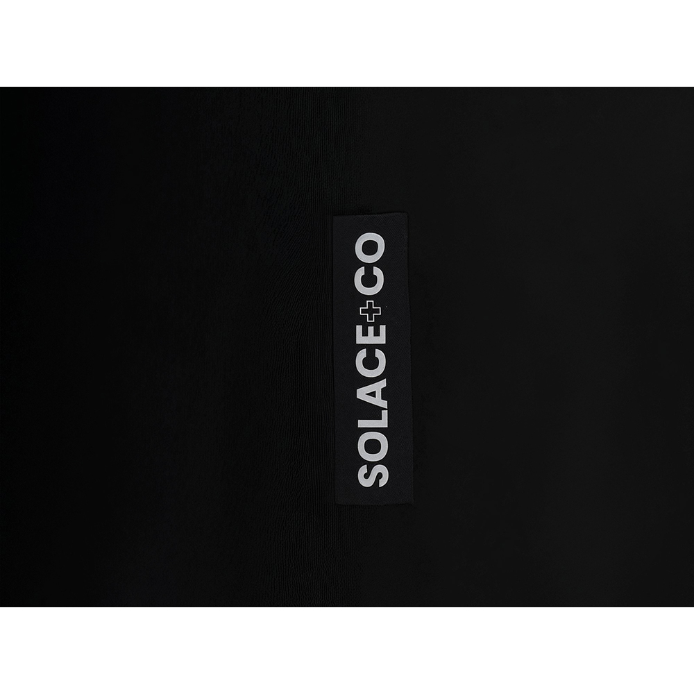 Solace+Co Addison Black Velvet Loveseat and Footstool Set Image 6