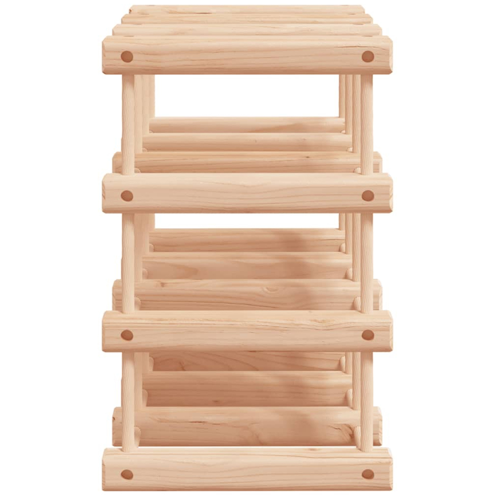 vidaXL 24 Bottle Brown Pine Wood Wine Rack Image 4