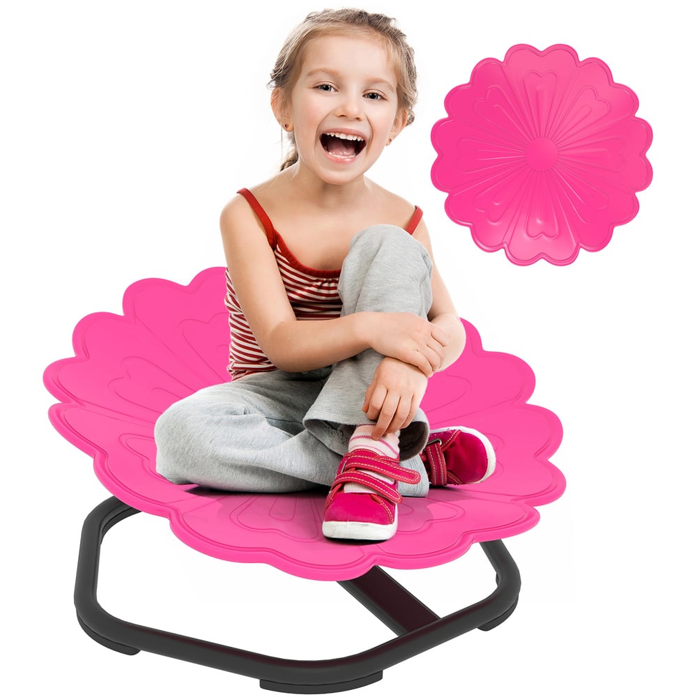 Tommy Toys Pink Kids Flower Shaped Swivel Sensory Spinning Chair Image 2