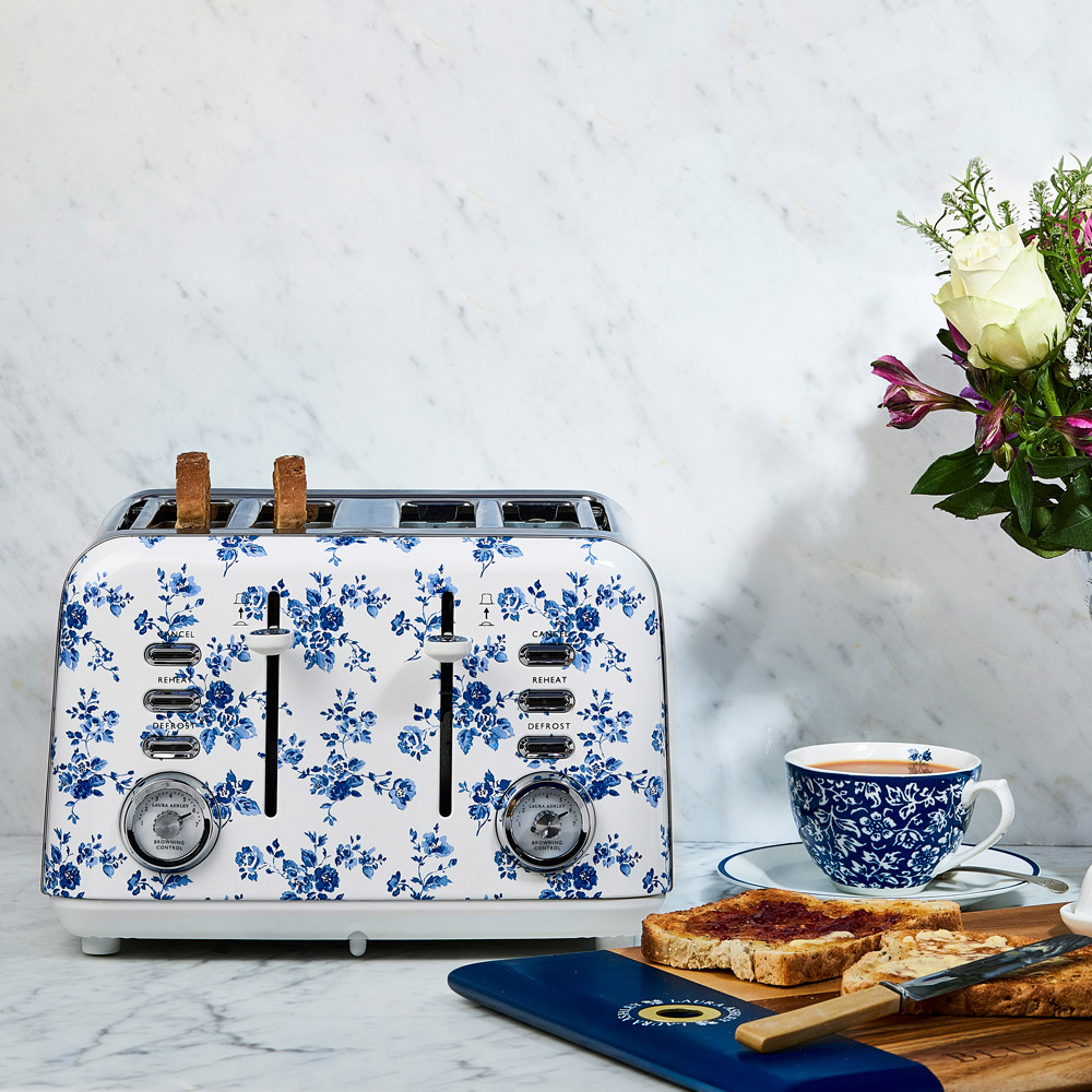 VQ Laura Ashley China Rose 4 Slice Toaster and Kettle Bundle Image 6
