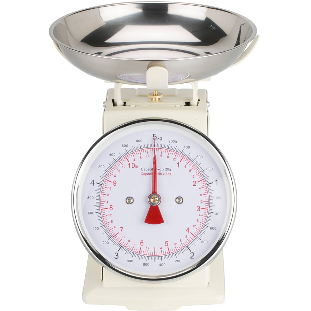 Cream Retro Mechanical Kitchen Scale Image 1