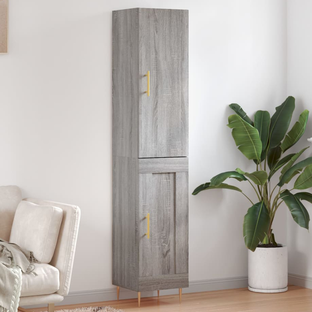 vidaXL 2 Door Grey Sonoma Highboard Image 1