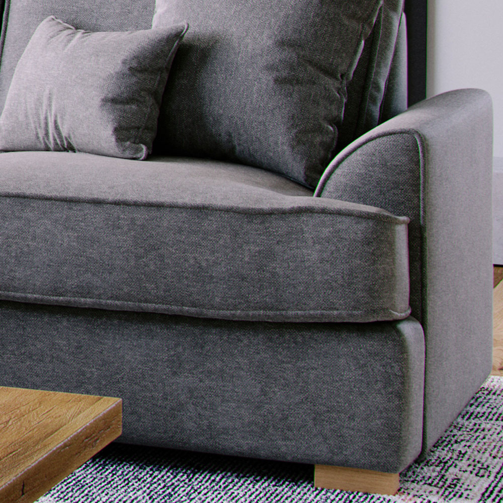 Alba City 2 Seater Steel Fabric Sofa Image 4