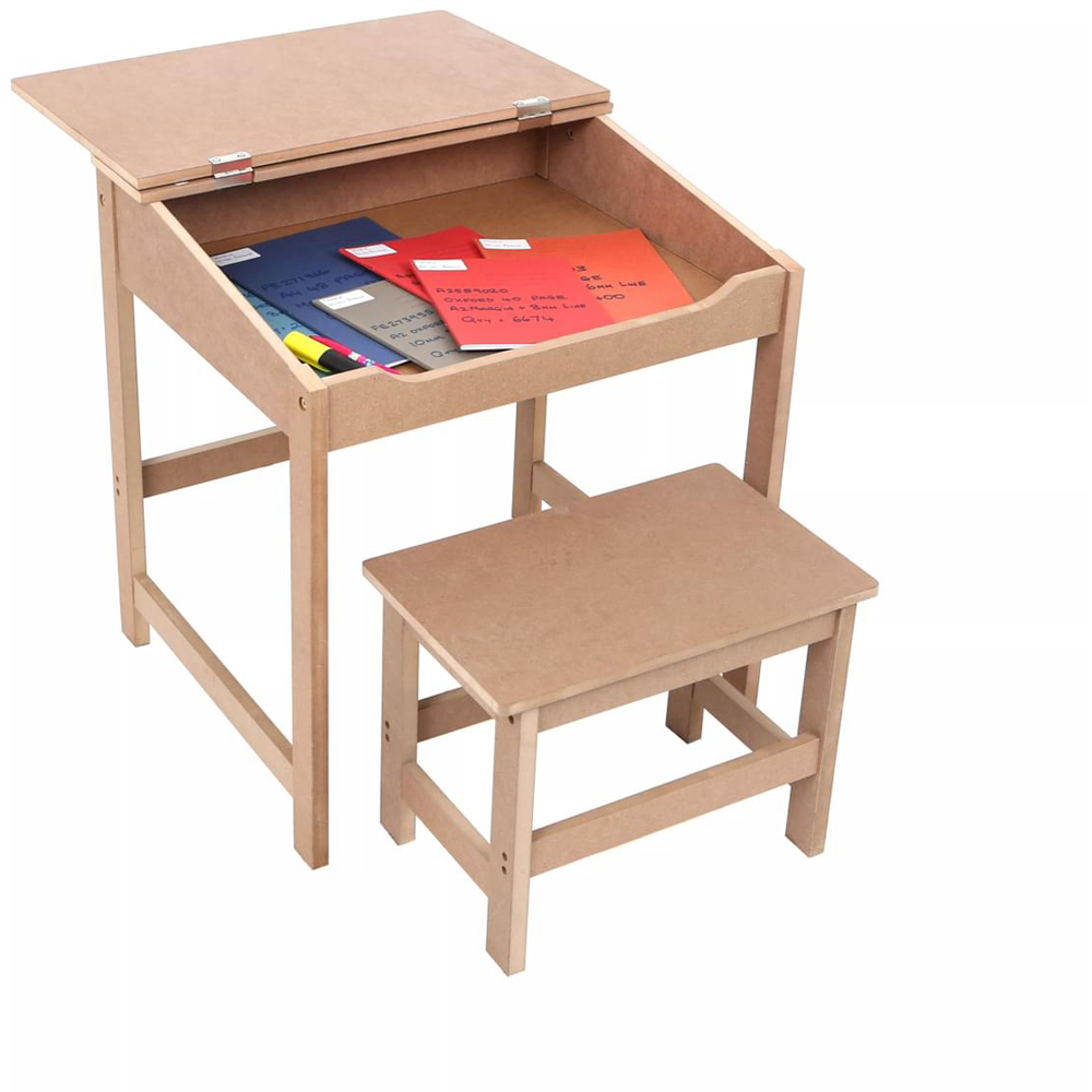 Premier Housewares Kids Natural Desk and Stool Image 5