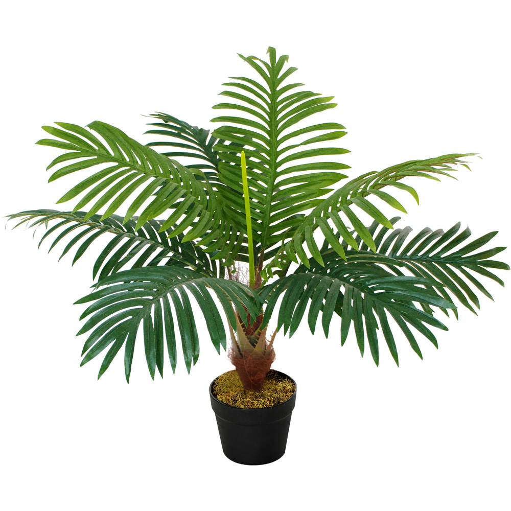 Outsunny Tropical Palm Tree Artificial Plant In Pot 2ft Image 1