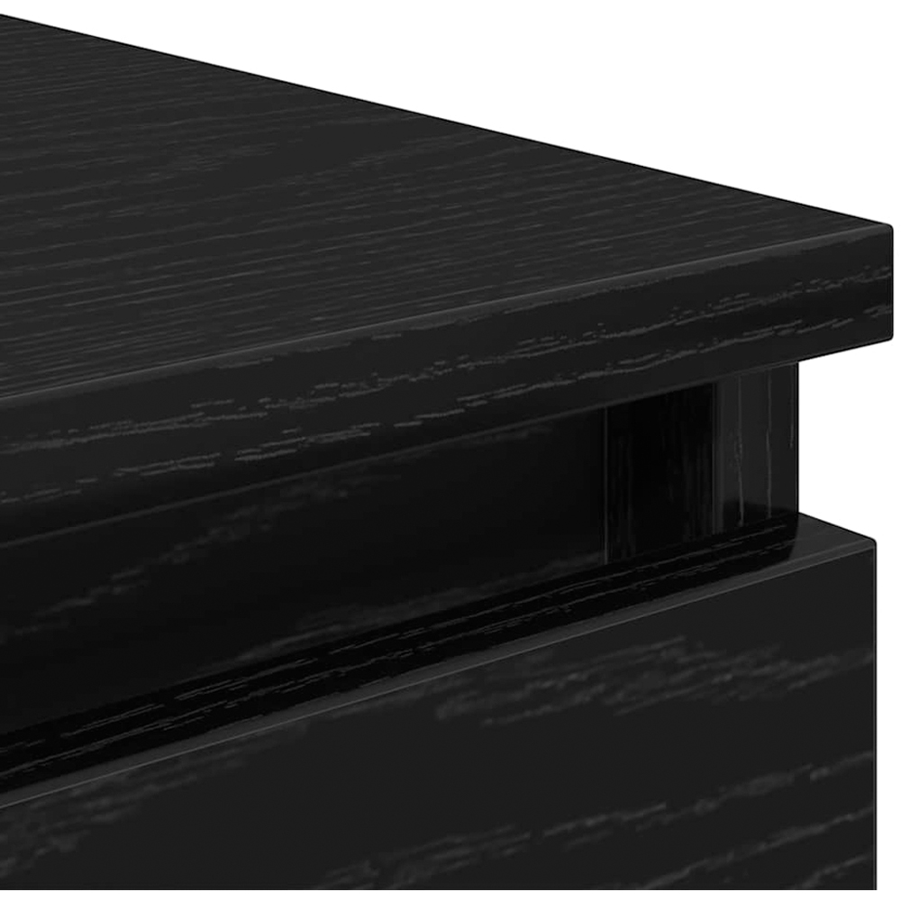 vidaXL 4 Drawer Black Oak Wooden Sideboard Image 9