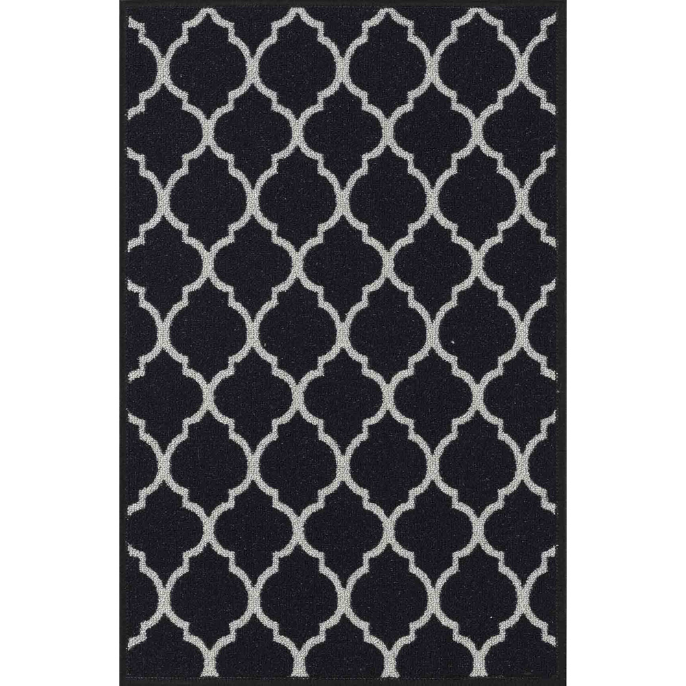 Desire Rugs Havana Black Trellis Anti Slip Door Mat 80 x 50cm Image 1
