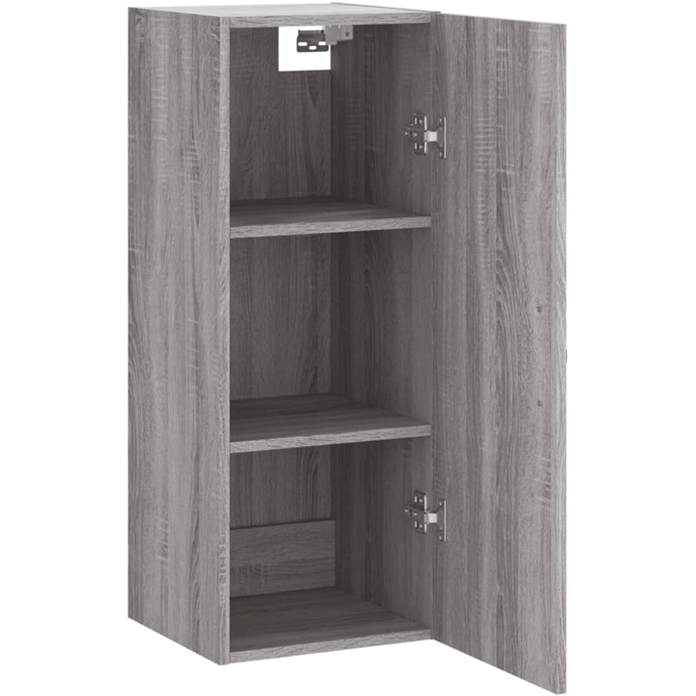 vidaXL Single Door Grey Sonoma Wall Mounted Slim Storage Cabinet Image 5