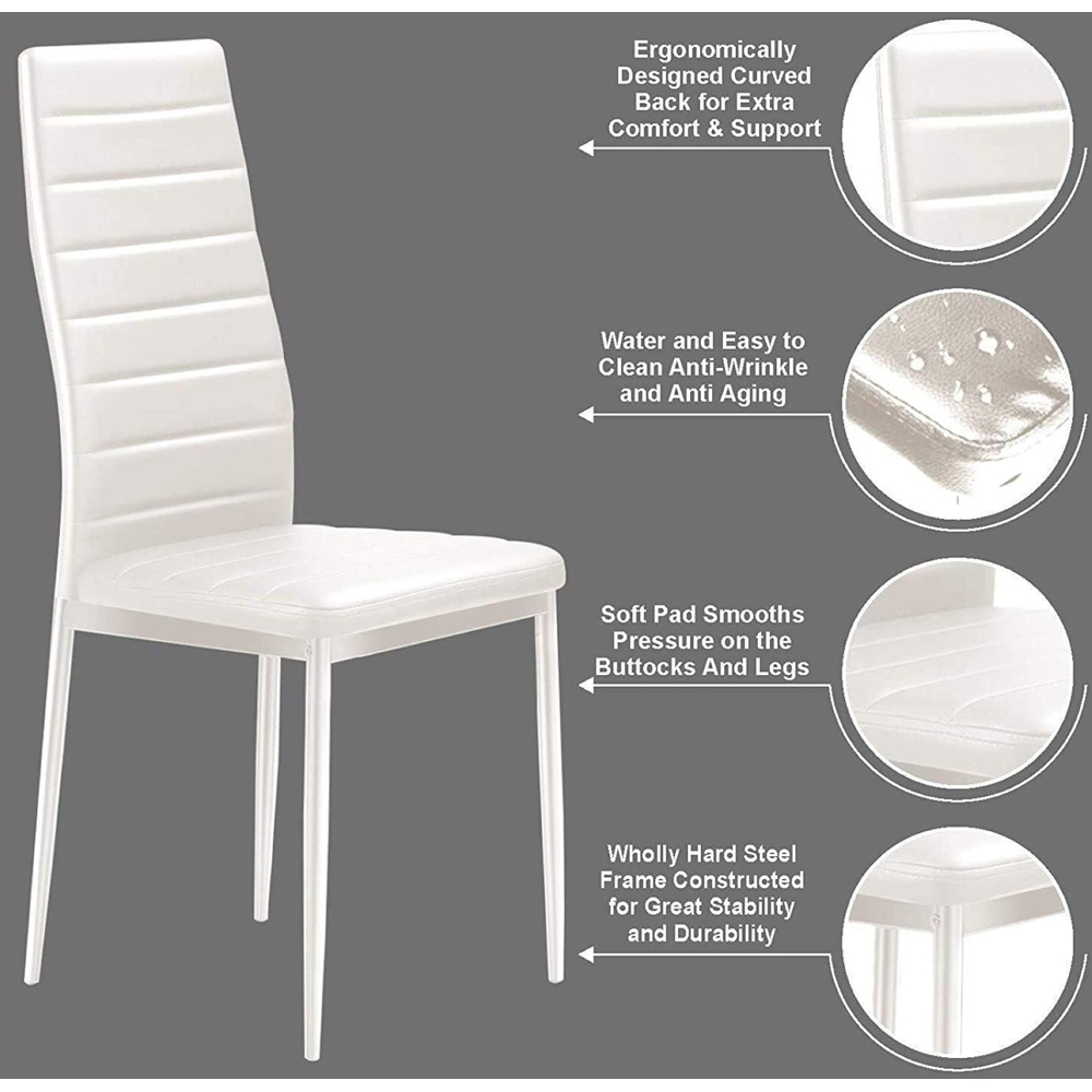 Kosy Koala 4 Seater Wooden Dining Set White Image 7