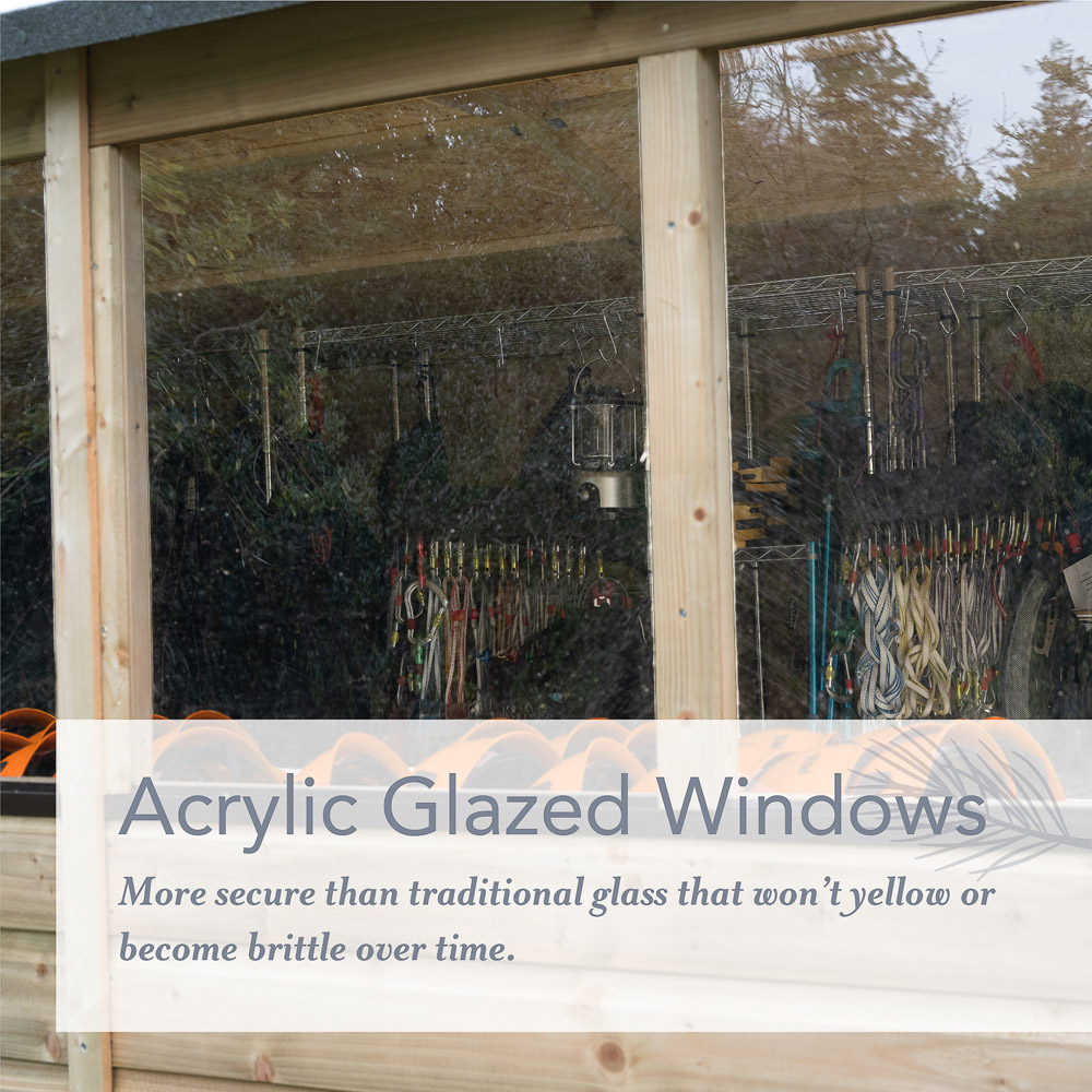 Forest Garden 5 x 3ft 2 Window Beckwood Apex Shed Image 5