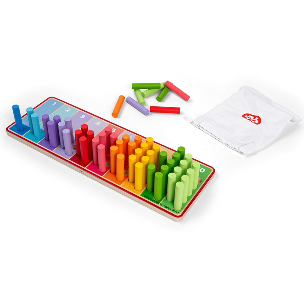 Bigjigs Toys 55 Piece Wooden Rainbow Counting Sticks Set Image 2