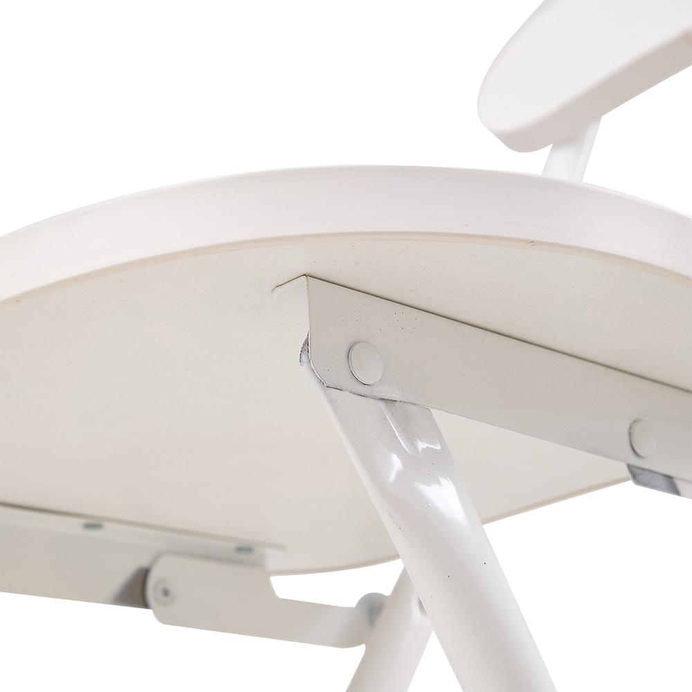 Living and Home Set of 4 White Portable Foldable Dining Chairs Image 6