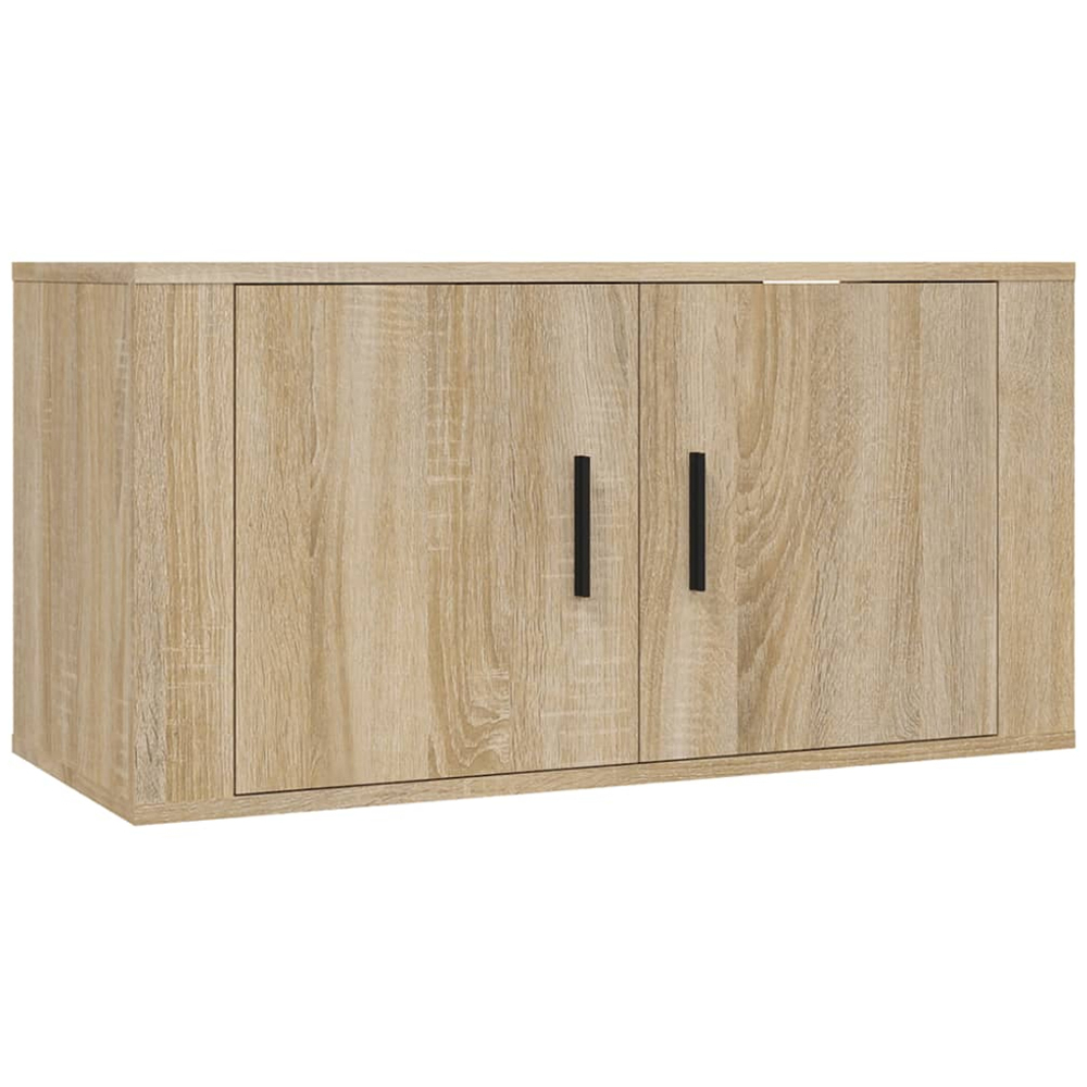 vidaXL 2 Door Sonoma Oak Wall Mounted TV Cabinet Image 2