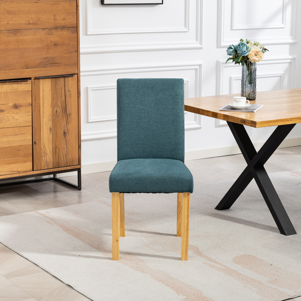 Artemis Home Almont Set of 2 Teal High Back Dining Chairs Image 3