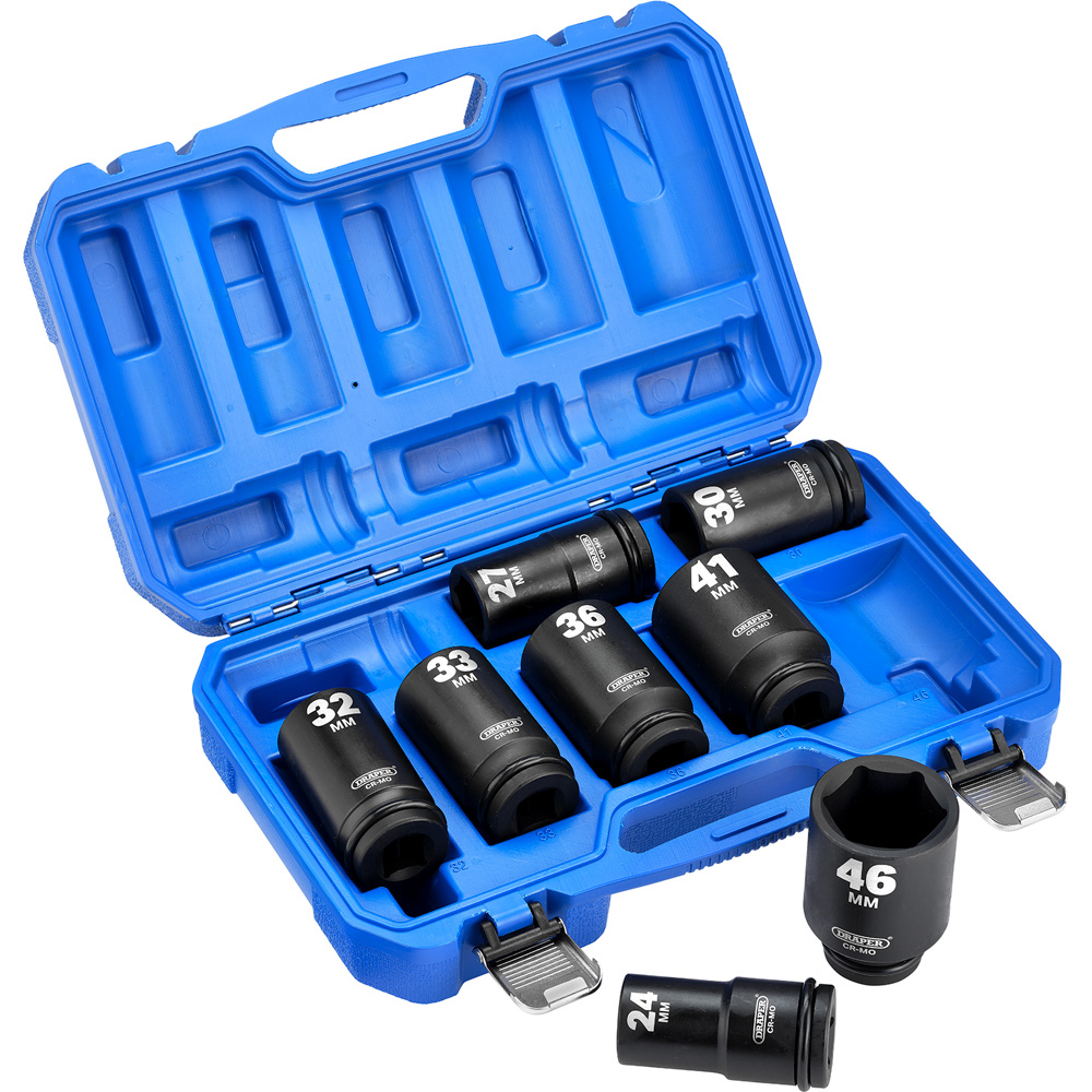 Draper HI-TORQ 8 Piece Metric Deep Impact Socket Set Image 7
