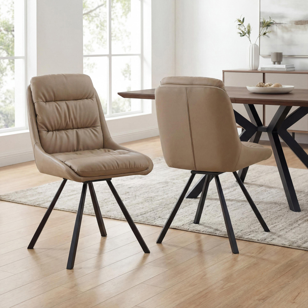 Portland Monza Mink Swivel Dining Chair Image 9