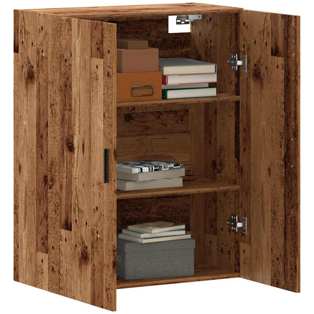 vidaXL 2 Door Brown Old Wood Wall Mounted Cabinet Image 3