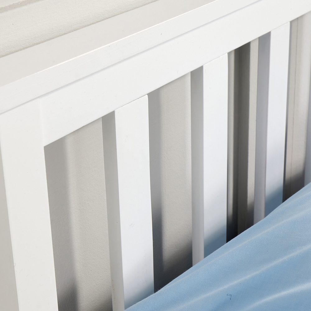 Home Source Florida White Low End Wooden Bed Frame Image 6