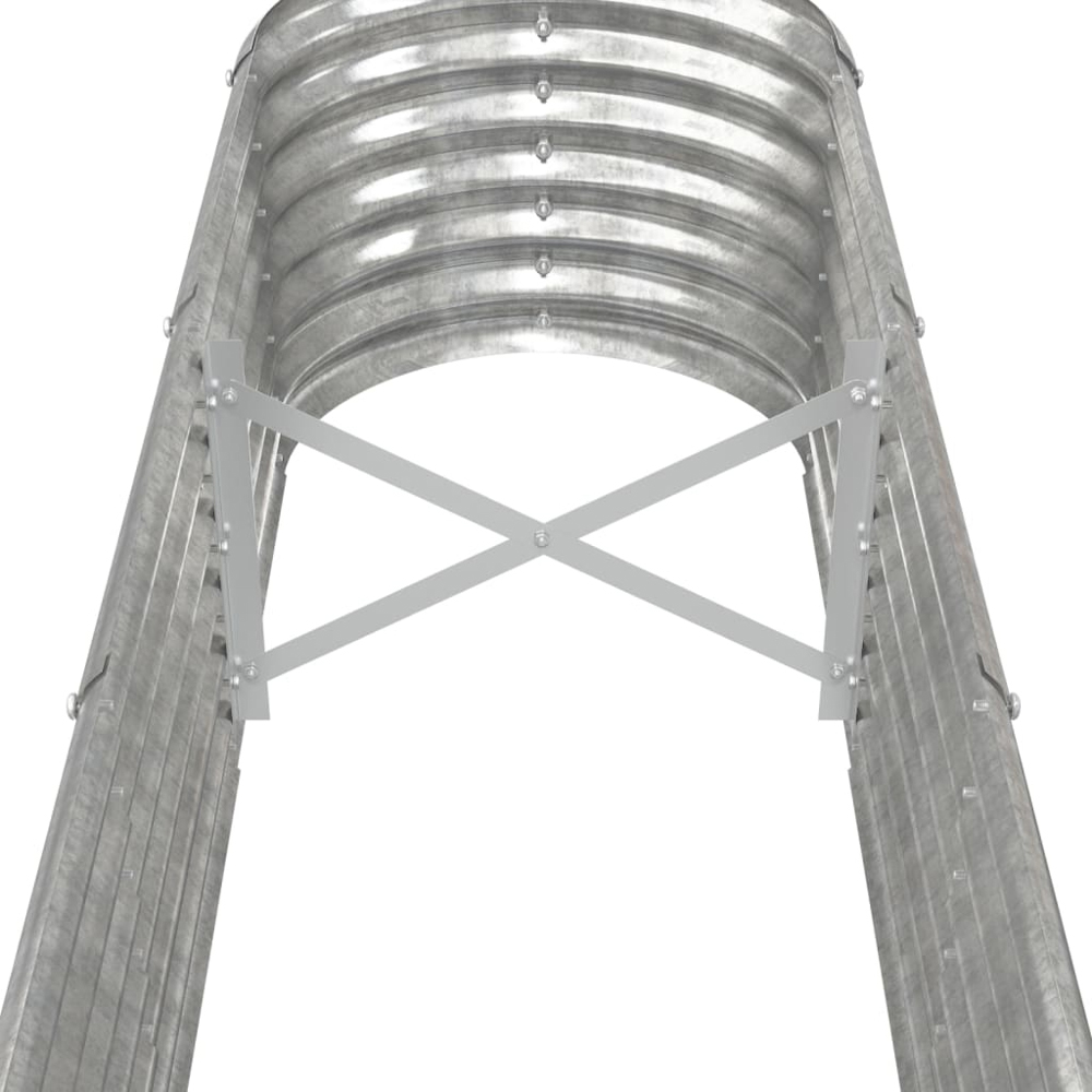 vidaXL Silver Galvanised Steel Raised Garden Bed 36 x 40 x 260cm Image 5
