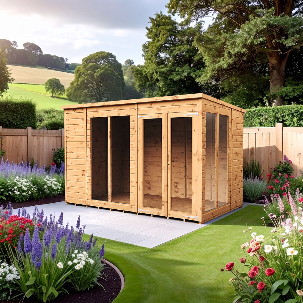 Empire Sheds 10 x 6ft Double Door Tongue and Groove Pent Summerhouse Image 2