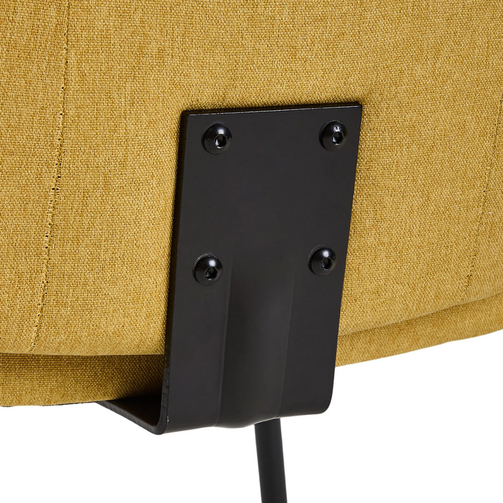Living and Home Yellow Soft Fabric Lounge Chair Image 6