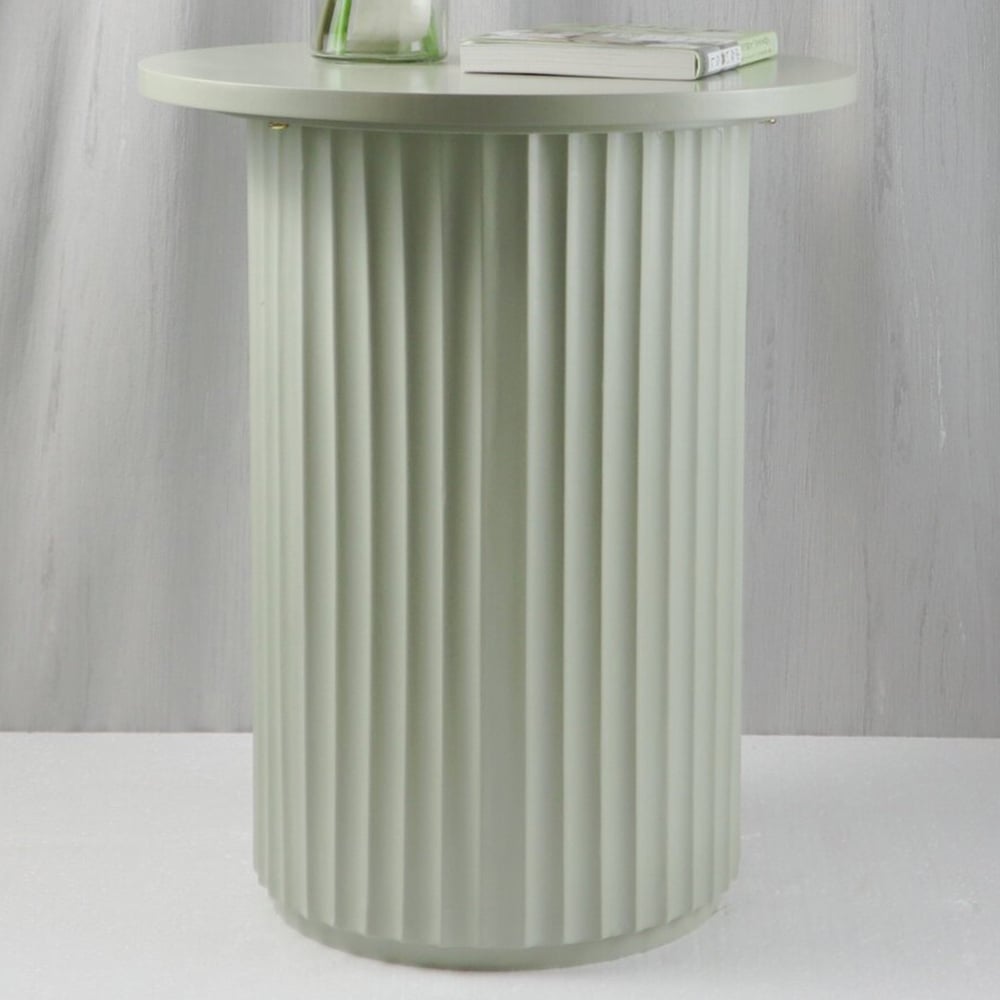 Green Wooden Side Table Image 1