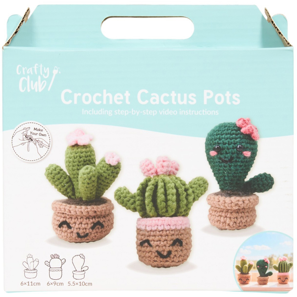 Crochet Cactus Pots Kit Image 2