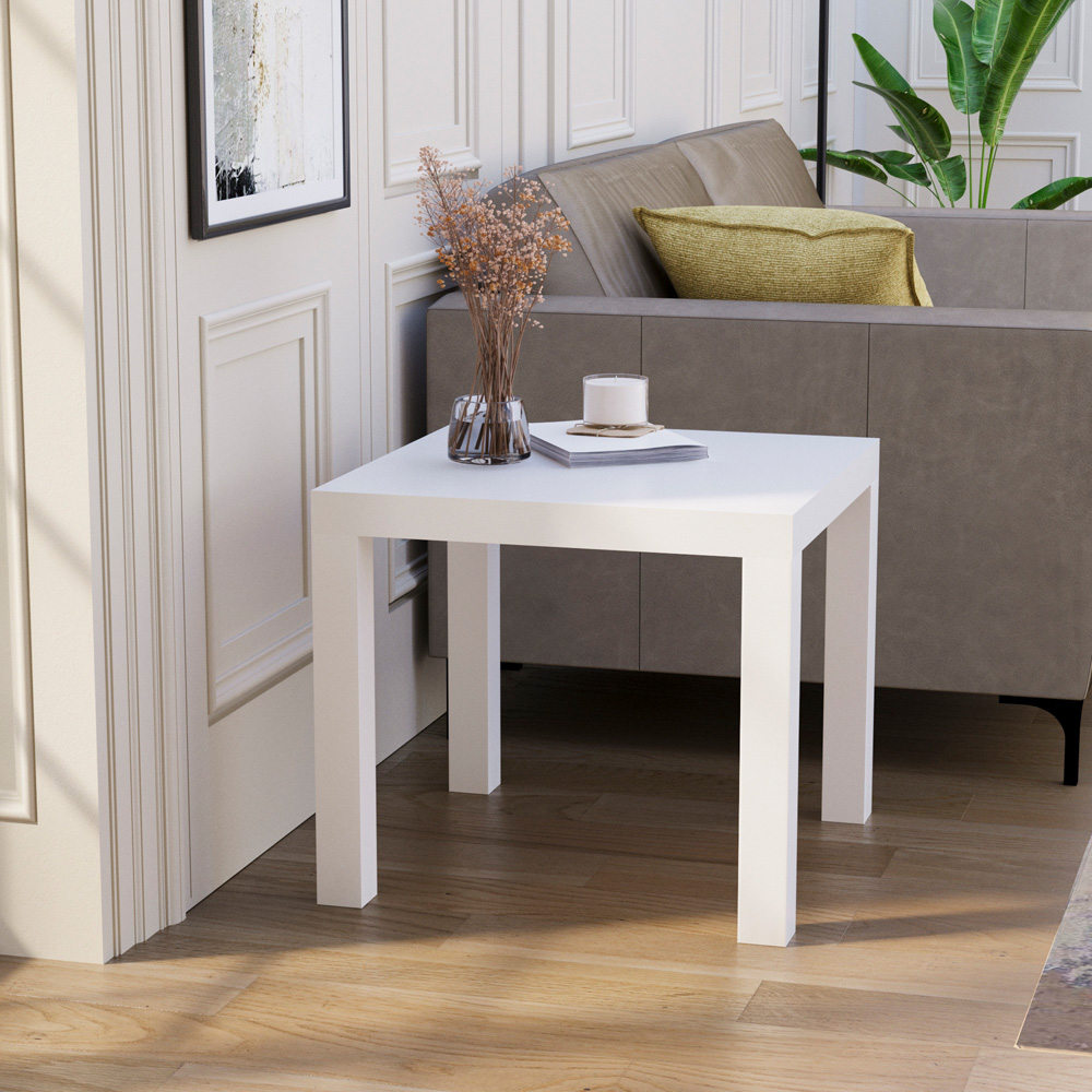 Vida Designs Beeston White Side Table Image 5