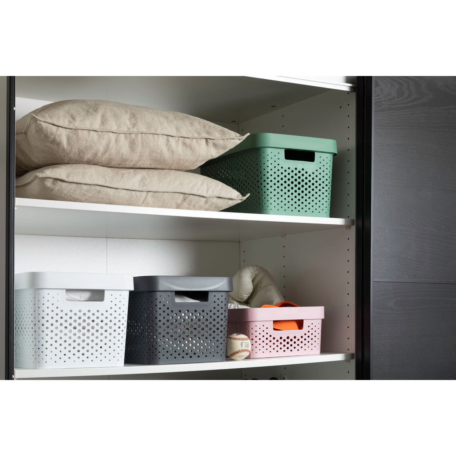 Curver Infinity Dots Storage Box   - Pink / 11l Image 2