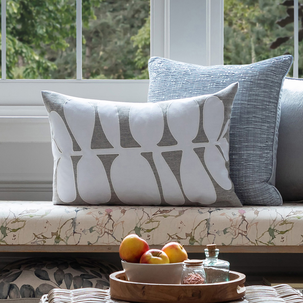 Voyage Maison Guava Steel Embroidered Feather Rich Cushion 40 x 60cm Image 2