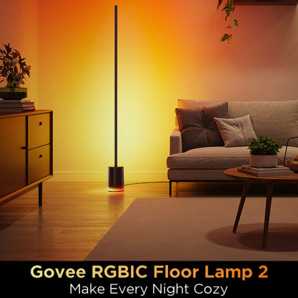 Govee RGBICWW LED Black Smart Cylinder Floor Lamp Image 5