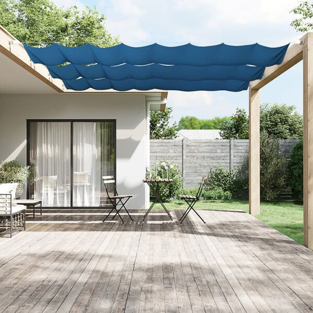 vidaXL Blue Oxford Fabric Vertical Awning 1 x 3.6m Image 1