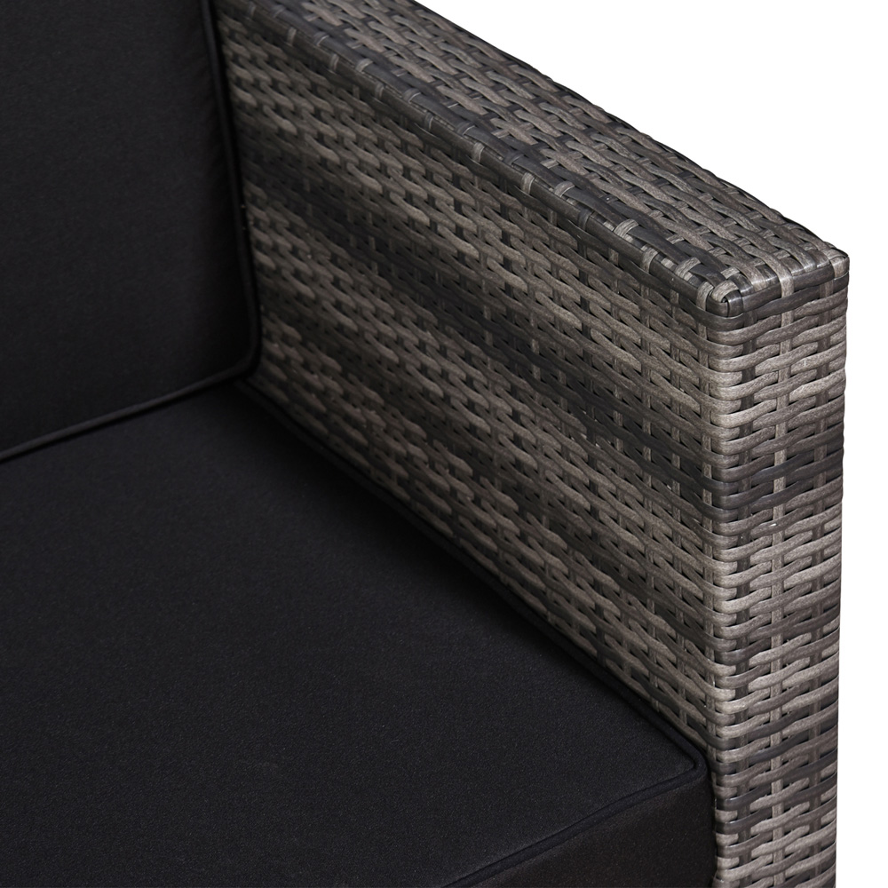 Outsunny 2 Seater Grey Rattan Bistro Set Image 3