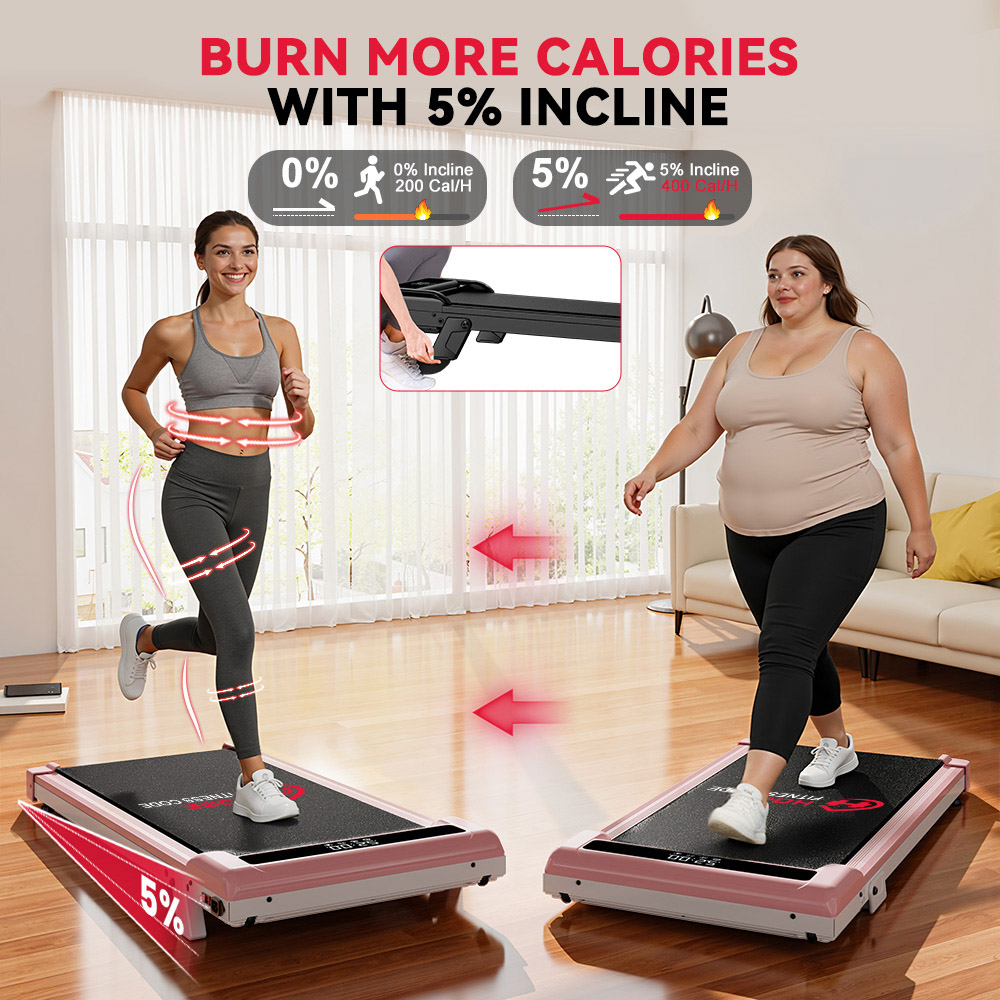 Rattrix Z3 Pink Manual Incline Treadmill Image 3