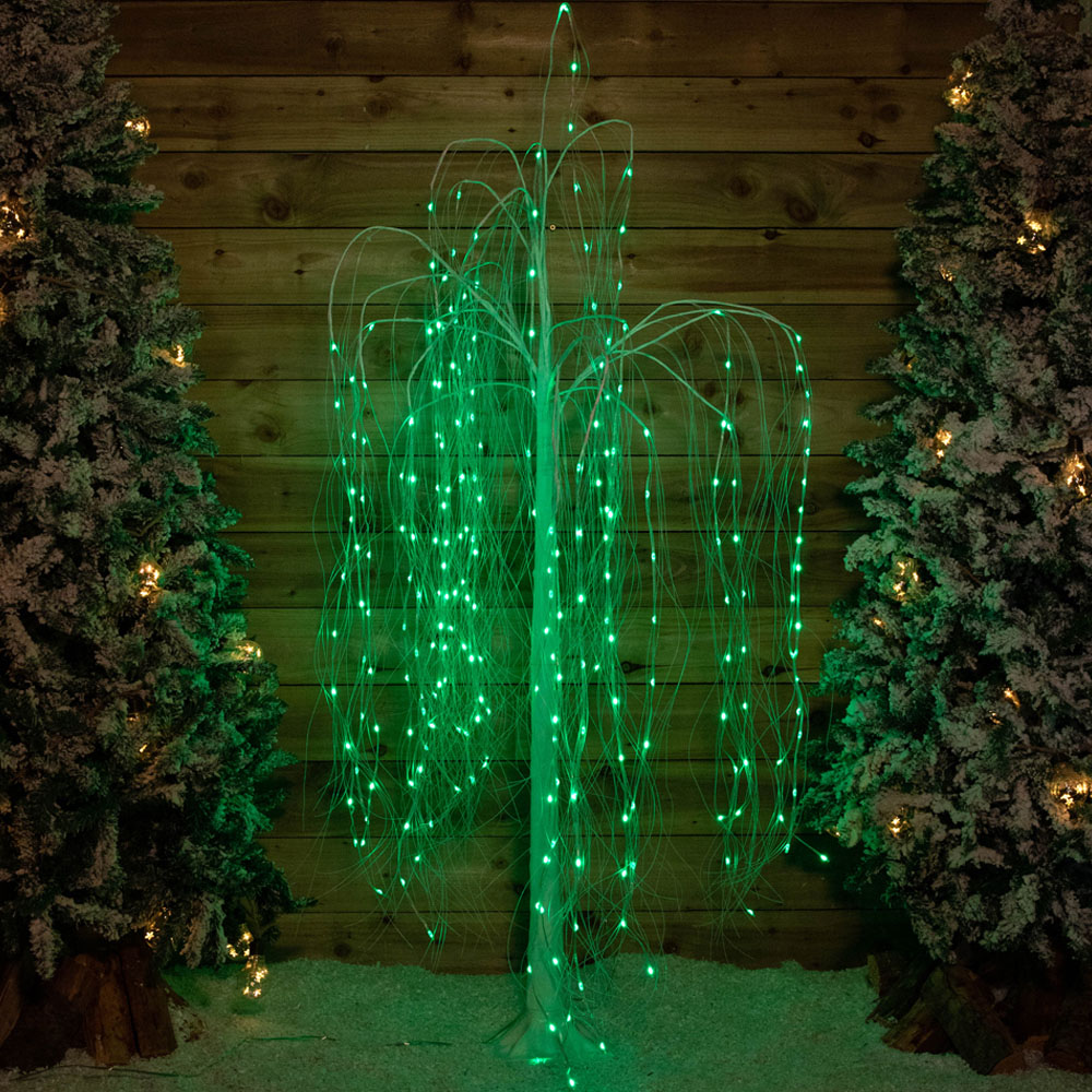 Samuel Alexander RGB LED Light Up White Christmas Willow Tree 5.9ft Image 2