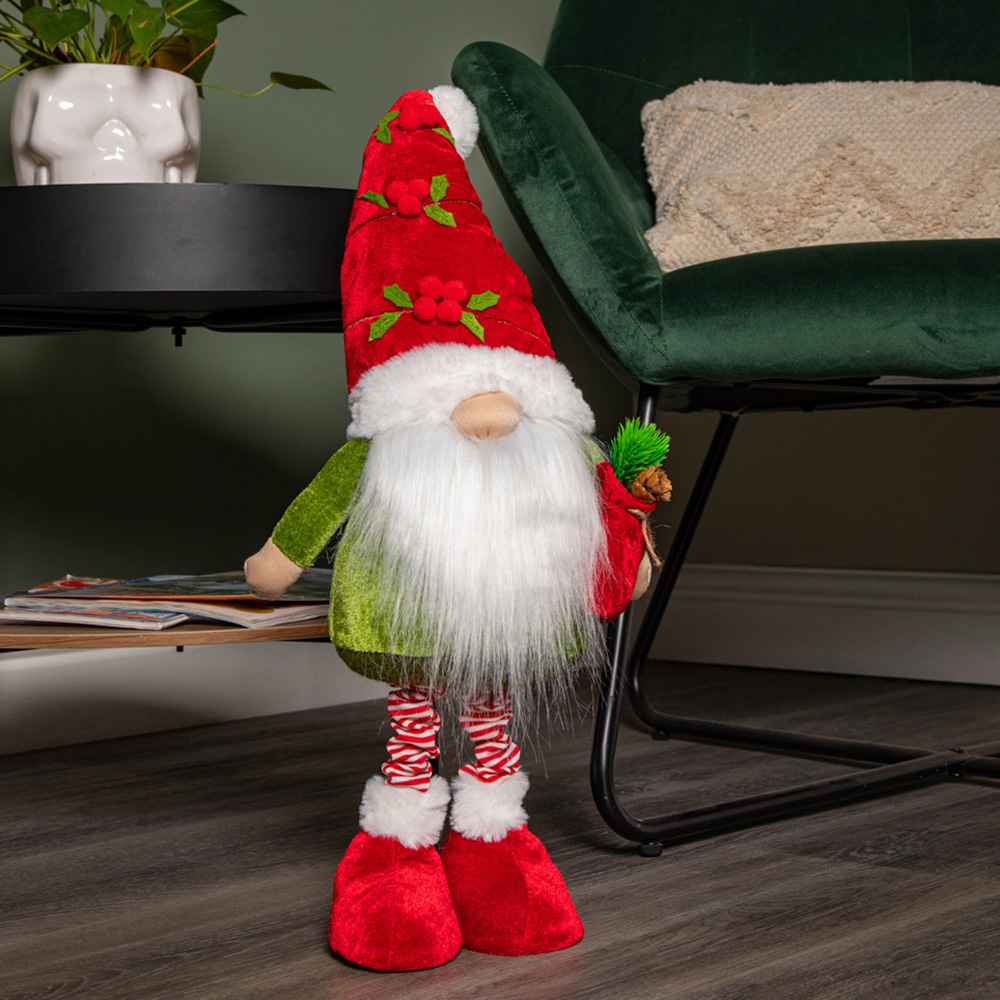 Samuel Alexander Red and Green Standing Gonk Christmas Decoration 32cm Image 6