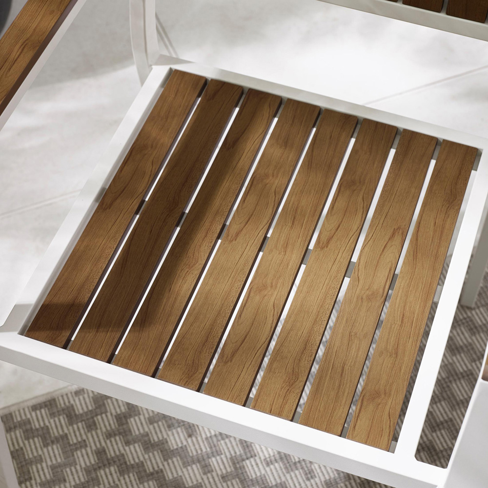 Furniturebox Bermuda 8 Seater Wooden Outdoor Dining Set White Image 2